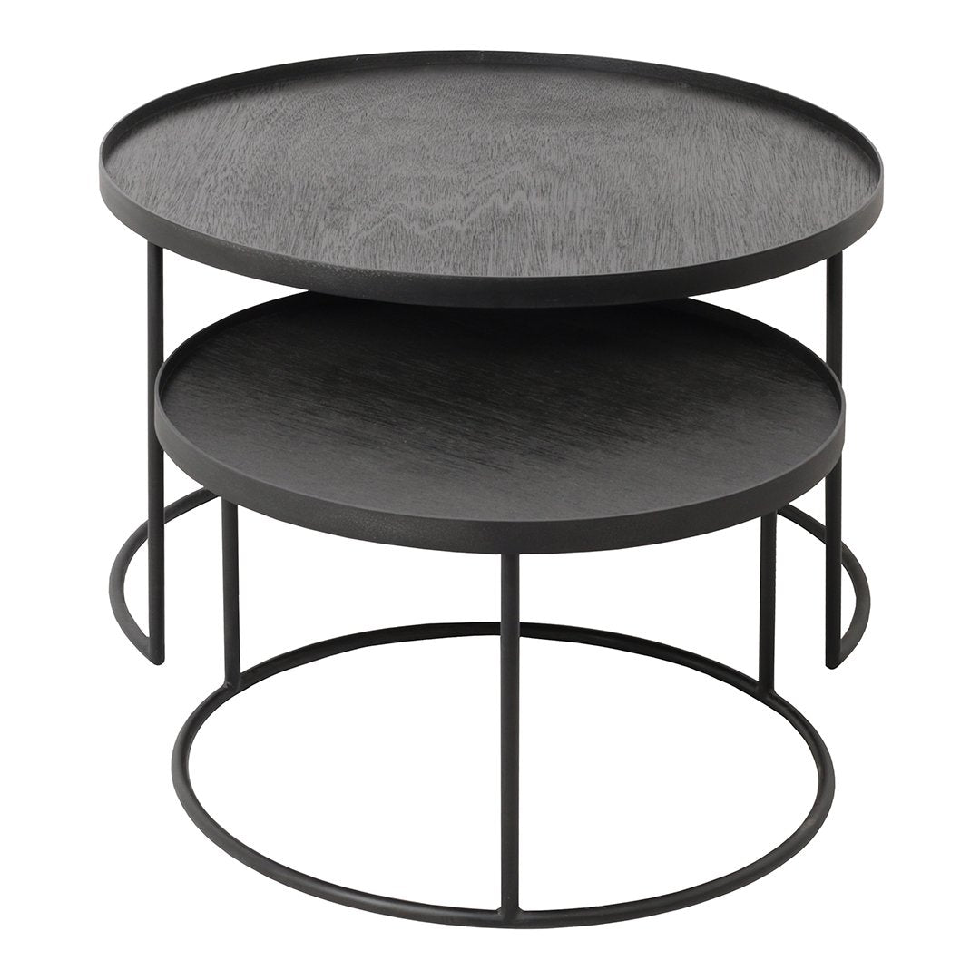 Round Tray Coffee Table Set