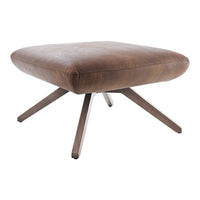 X Pouf - Wood Base - Upholstered