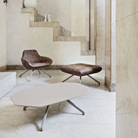 X Pouf - Fixed Steel Base - Upholstered