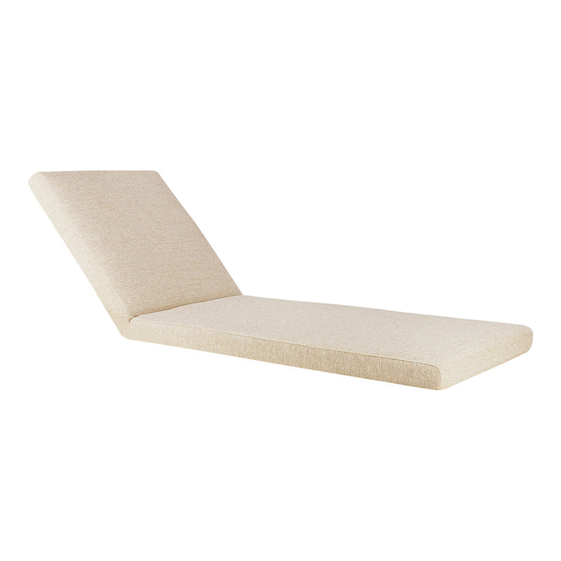 Beige chaise lounge with a simple, textured pattern, perfect for modern outdoor or indoor decor.