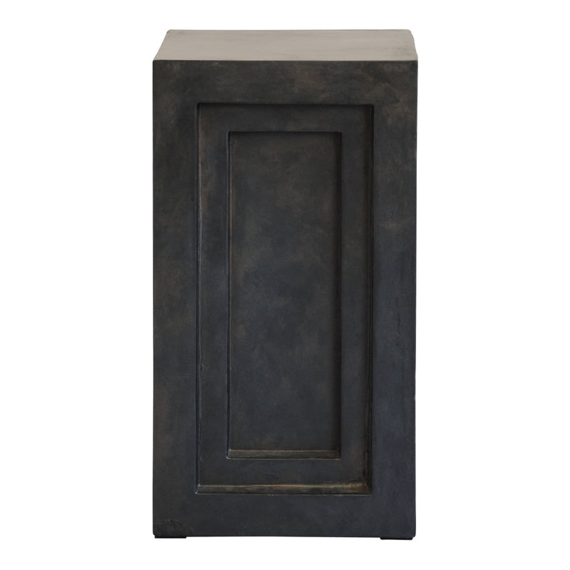 Black and bronze finish decor piece with a smooth, rectangular design and subtle multi-toned texture.