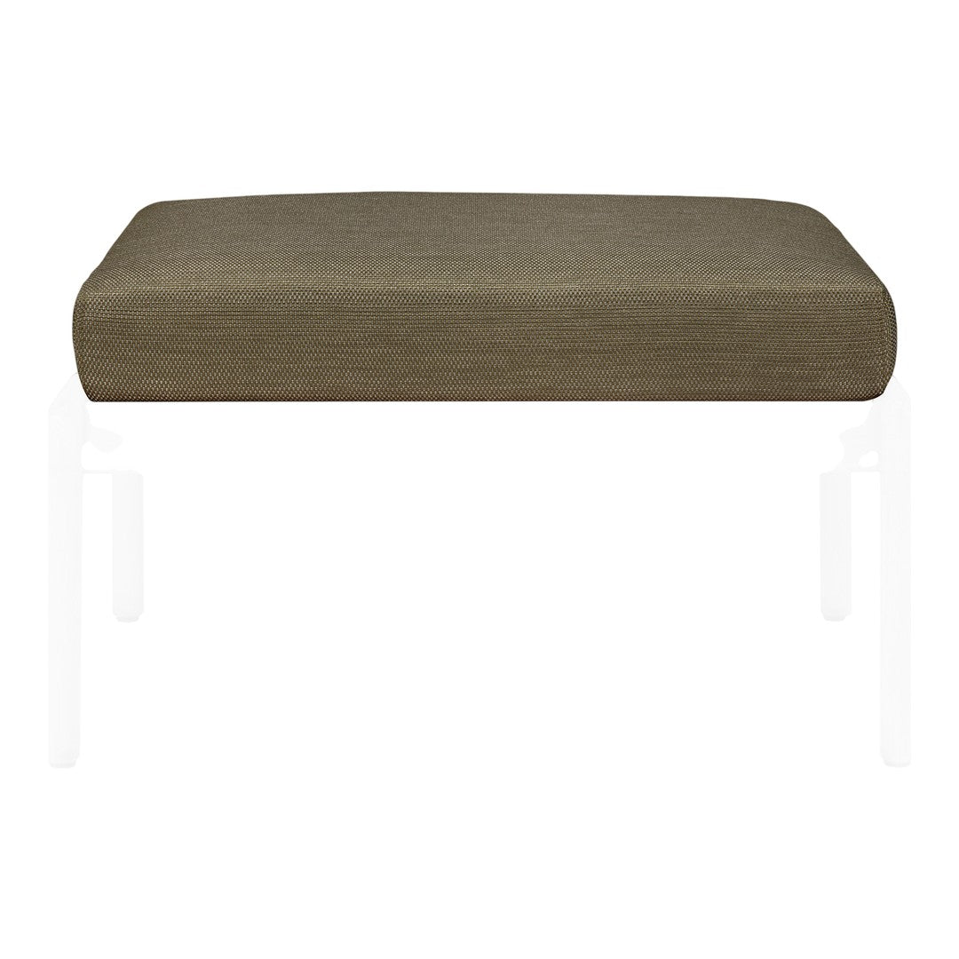 Brown woven cushion with textured pattern on a transparent frame. Perfect for stylish seating.