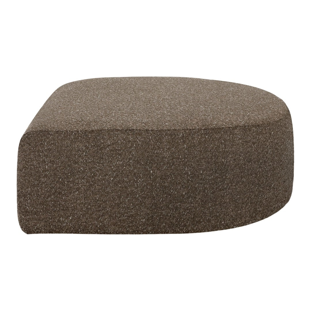 Brown textured cushion with a rounded edge, perfect for modern decor or outdoor seating.