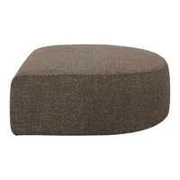 Brown textured cushion with a rounded edge, perfect for modern decor or outdoor seating.