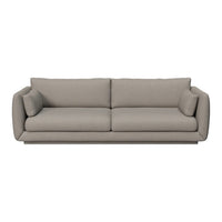 Light gray modern sofa with smooth upholstery and clean lines. Perfect for contemporary living spaces.