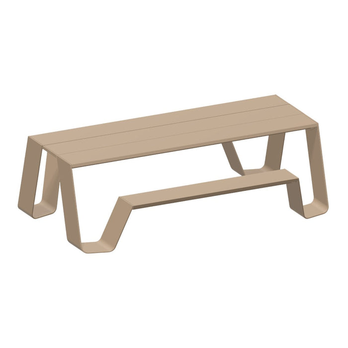 Light beige modern coffee table with a smooth, streamlined design and minimalist aesthetic. Ideal for contemporary spaces.
