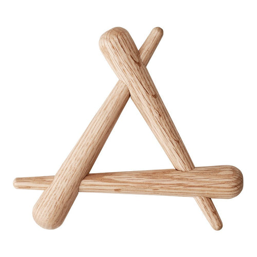 Natural wood color with a smooth finish, featuring simple, organic shapes and patterns. Ideal for modern decor.