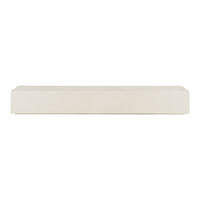 Beige rectangular shelf with a smooth, solid finish, perfect for minimalistic decor.