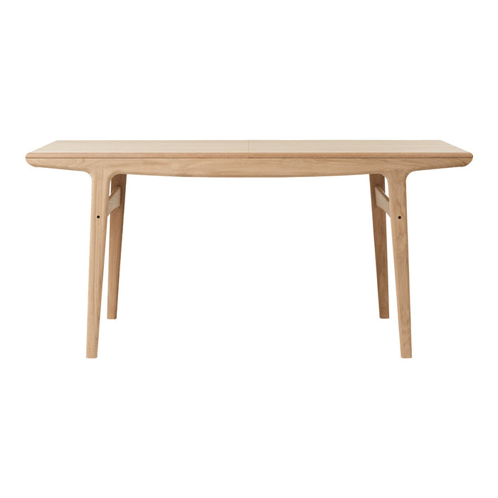 Natural wood console table with a smooth, light beige finish and clean, minimalist design. Perfect for modern decor.
