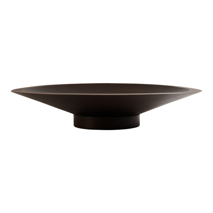 Elegant dark brown ceramic bowl with a sleek, modern design and smooth surface, perfect for contemporary decor.