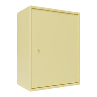 Sleek, solid yellow cabinet with a minimalist design and a smooth finish for modern interiors.