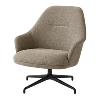 Rely HW139 High Back Lounge Armchair - Fully Upholstered - Four-Star Swivel Base