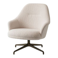 Rely HW139 High Back Lounge Armchair - Fully Upholstered - Four-Star Swivel Base