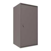 Solid taupe cabinet with a smooth finish and sleek design, perfect for minimalist interiors.