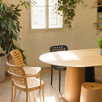 P.O.V. Rectangular Table - Double Base - Beech