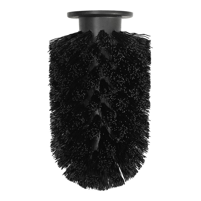 Black bristle brush with a textured, tufted design. Ideal for efficient cleaning with a sleek, modern look.
