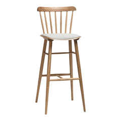 Ironica Barstool - Seat Upholstered - Oak Frame