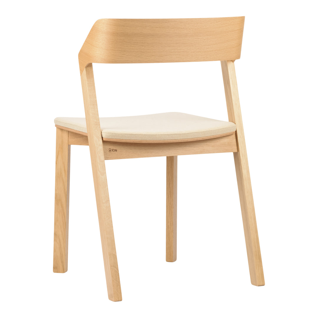 Merano Side Chair - Seat Upholstered - Oak Frame