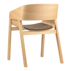 Merano Armchair - Seat Upholstered - Oak Frame