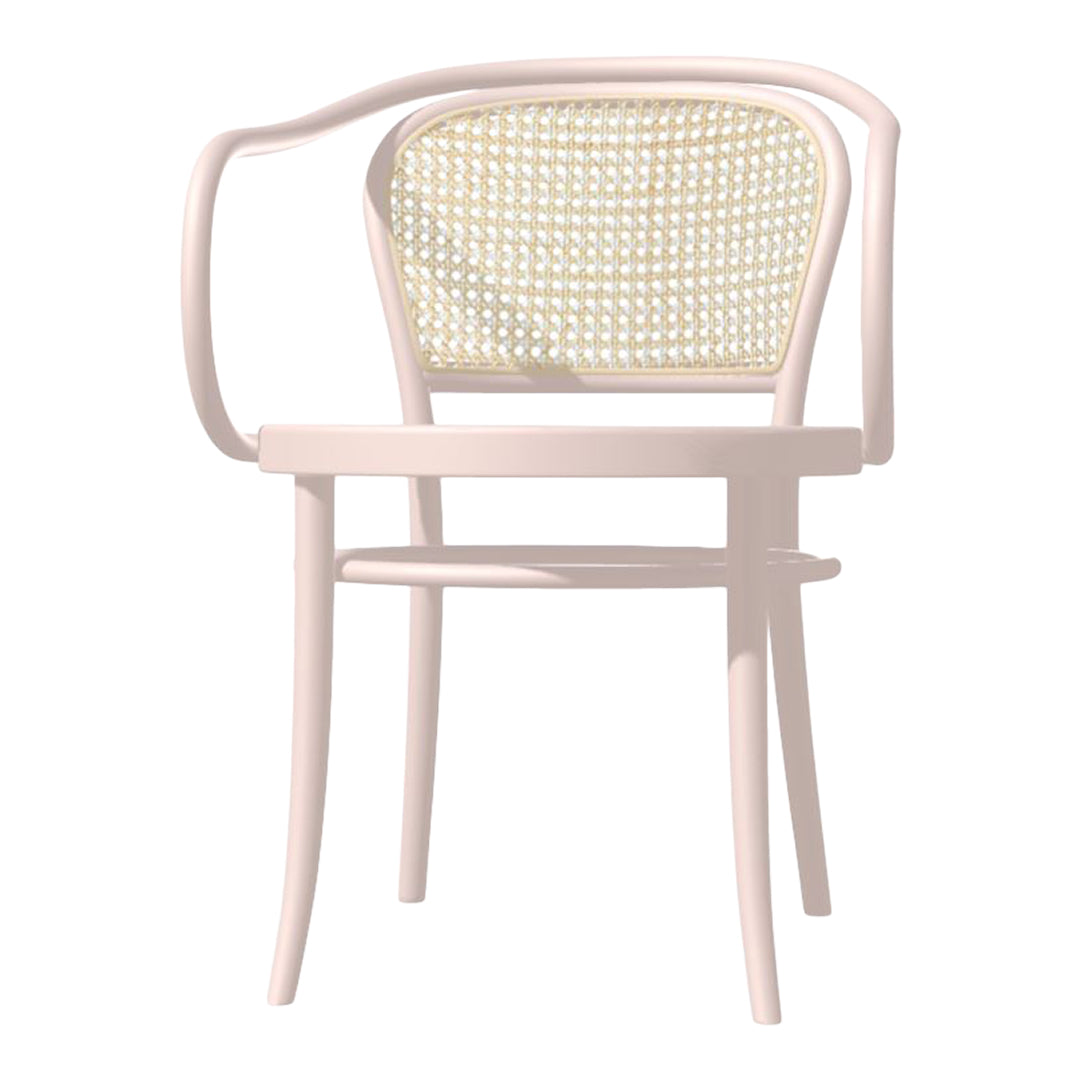 Armchair 33 - Cane Back & Seat Upholstered - Beech Pigment Frame