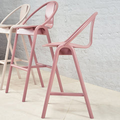 Again Barstool - Seat Upholstered - Beech Pigment Frame