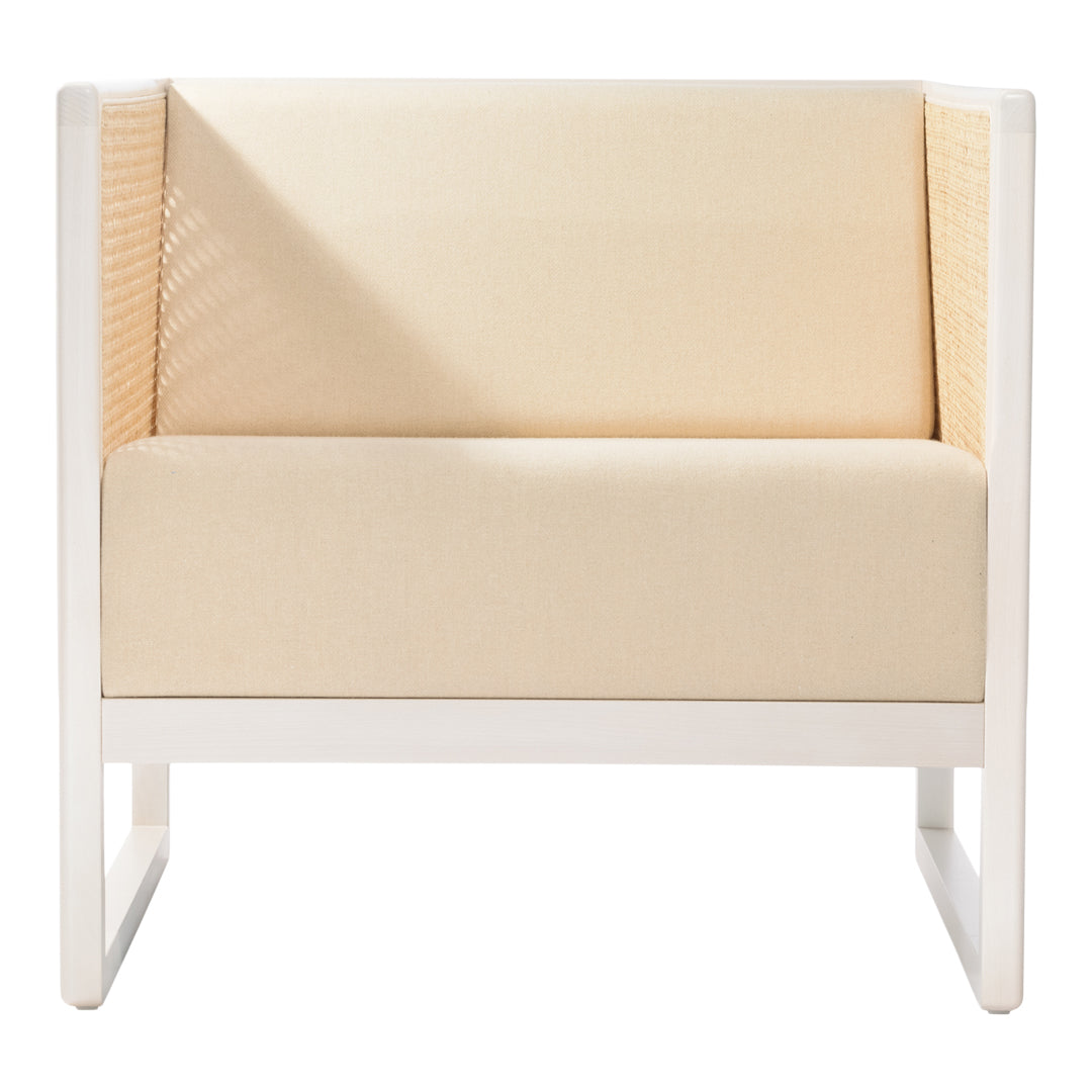 Casablanca Lounge Armchair 683 - Back & Seat Upholstered - Beech Pigment Frame