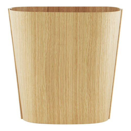 Natural wood grain pattern in light beige tones, featuring a simple, tapered cylindrical design.