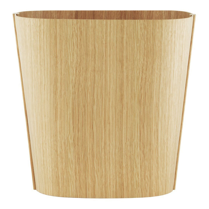 Natural wood grain pattern in light beige tones, featuring a simple, tapered cylindrical design.