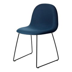 Gubi 3D Dining Chair - Sledge Base - Front Upholstered - Wood Shell