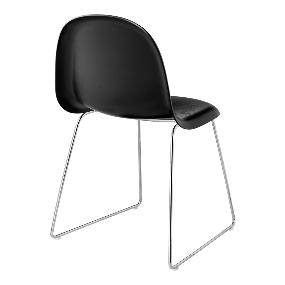 Gubi 3D Dining Chair - Sledge Base Stackable - Plastic Shell