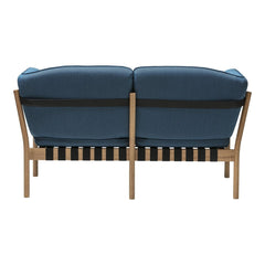 Dowel Two-Seater Lounge Sofa - Seat Upholstered - Oak Frame