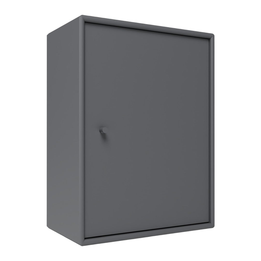 Sleek gray cabinet with a minimalistic design and a smooth matte finish. Perfect for modern spaces.