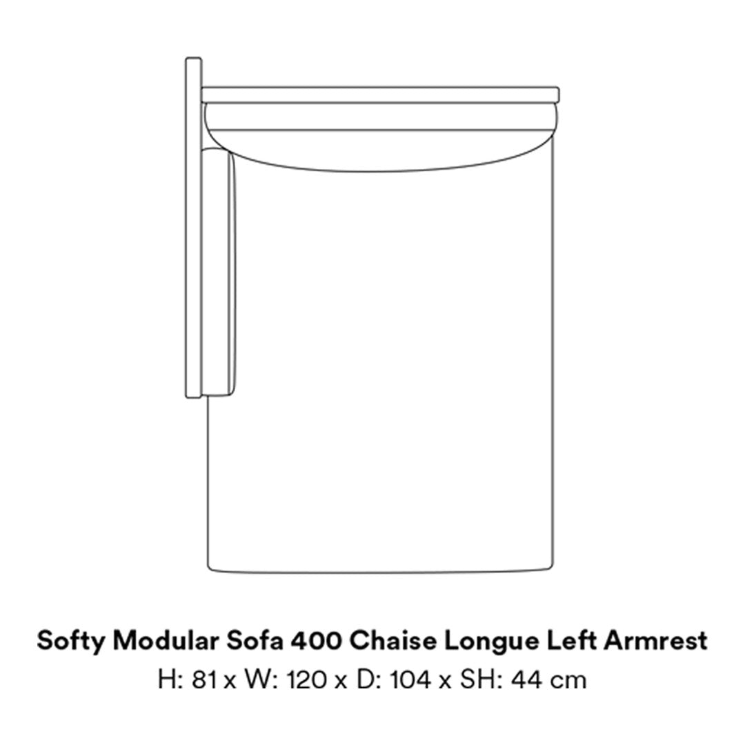 "Softy Modular Sofa in neutral colors with sleek, modern design and minimalist lines."