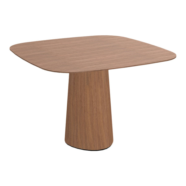 Wooden table with a natural brown finish and smooth, light wood grain pattern for a modern aesthetic.