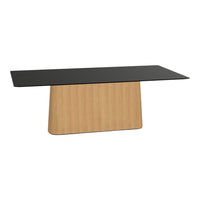 P.O.V. Rectangular Table - Central Base - Oak