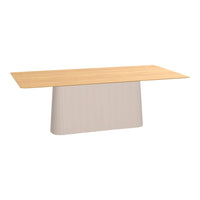 P.O.V. Rectangular Table - Central Base - Oak