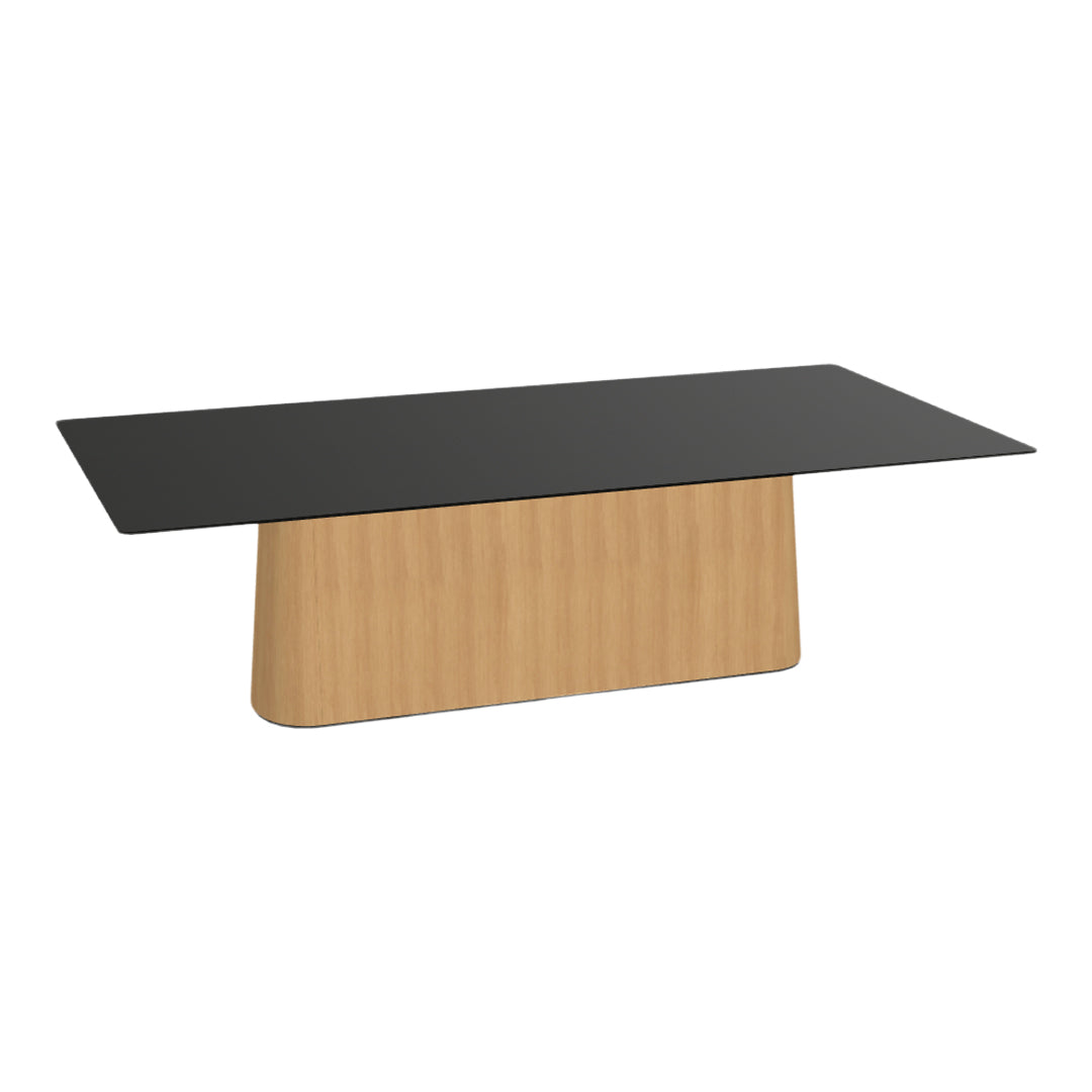 P.O.V. Rectangular Table - Central Base - Oak