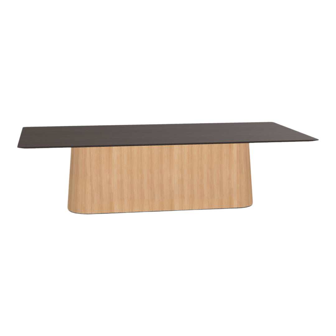 P.O.V. Rectangular Table - Central Base - Oak