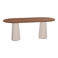 P.O.V. Oval Table - Double Base - Oak