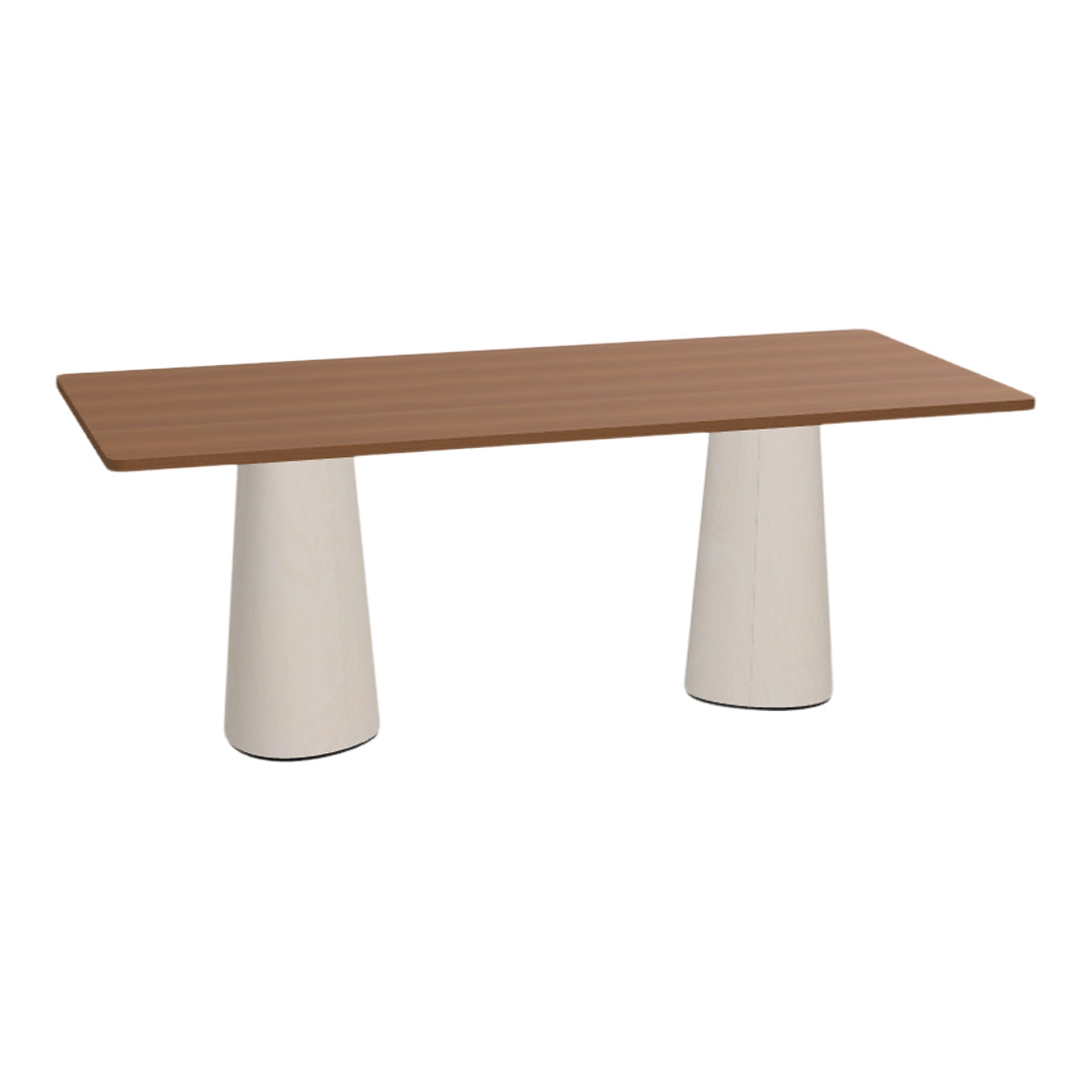 P.O.V. Rectangular Table - Double Base - Beech