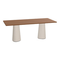 P.O.V. Rectangular Table - Double Base - Beech