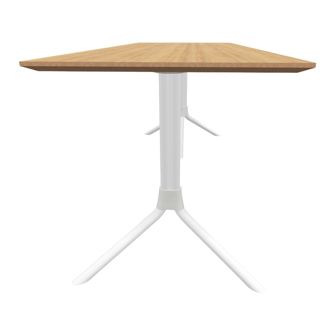Black minimalist chair with angular patterns and sleek silver metal base, set against a white background.
