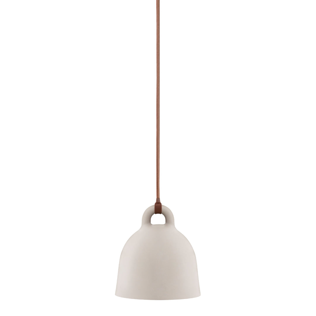 Modern chandelier with Bell M ceramic lampshade