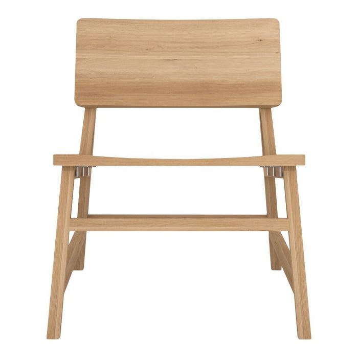 Natural wood chair with a light finish and simple, minimalist design. Clean lines and contemporary style. 