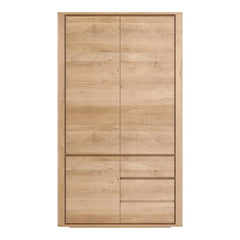 Oak Shadow Dresser - 3 Doors with 2 Drawers