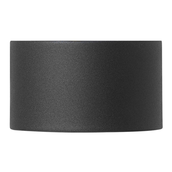 Matte black cylindrical shade with a smooth, modern finish, perfect for minimalist décor.