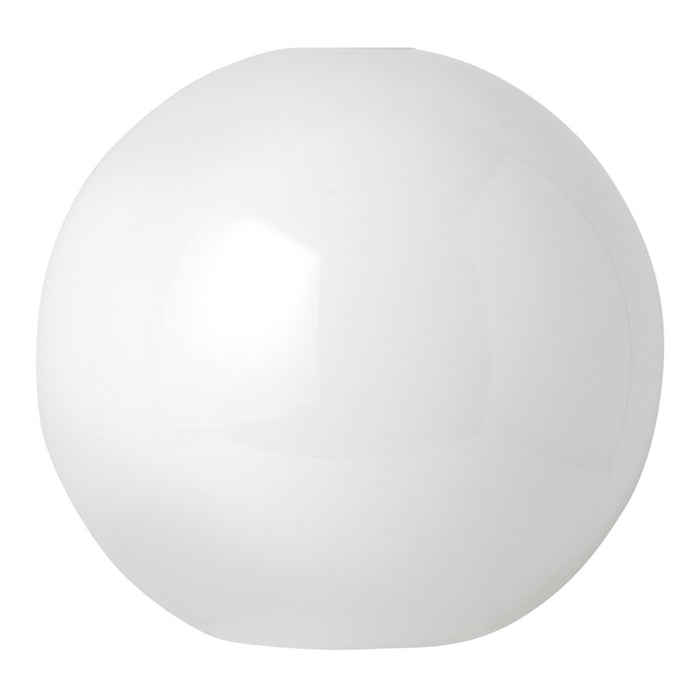 Glossy white decorative sphere with a smooth, reflective surface, ideal for modern home decor accents.