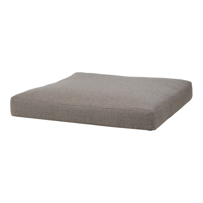 Gray square cushion with a subtle textured pattern, perfect for stylish home decor.
