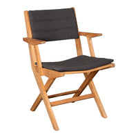 Gray fabric lounge chair with light wood frame, featuring a simple and modern design. Ideal for stylish decor.