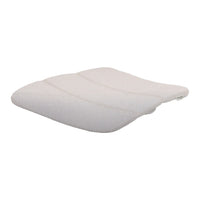 Soft white cushion with a subtle quilted pattern, perfect for added comfort and style in any space.
